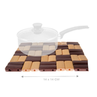 Descanso De Panela Bambu Quadrado 14cm