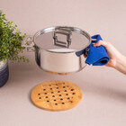 Descanso De Panela De Bambu Vazado 19cm