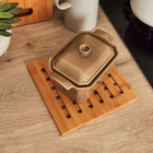 Descanso de Panela Quadrado Bambu Delinia