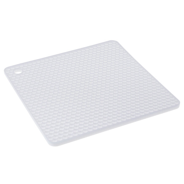 Descanso De Panela Quadrado De Silicone Branco 18,5x18,5 Weck