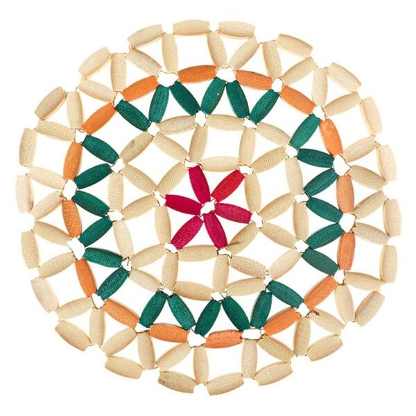 Descanso De Panela Quente Bambu Redondo Suporte Artesanal Mad