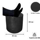 Descanso De Pé Peseira Cheia Puff Redondo Macio Ergonômico Pr