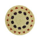 Descanso De Prato Colorido Palha De Tucumã 22cm - Mod.4