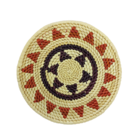 Descanso De Prato Colorido Palha De Tucumã 22cm - Mod.5