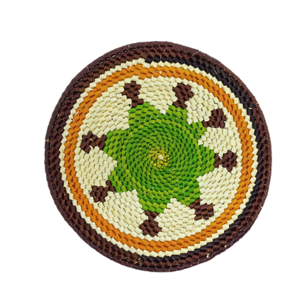 Descanso De Prato Colorido Palha De Tucumã 22cm - Mod.7