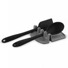 Descanso De Utensilios De Cozinha De Silicone Cinza - Mimo
