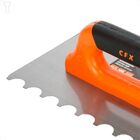 Desempenadeira Aço 10x10cm Dentada Semicircular - Ceramfix