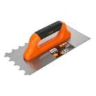 Desempenadeira Aço 10x10cm Dentada Semicircular - Ceramfix