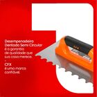 Desempenadeira Aço 10x10cm Dentada Semicircular - Ceramfix