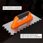 Desempenadeira Aço 10x10cm Dentada Semicircular - Ceramfix