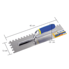 Desempenadeira Aço 10x40cm Dentada 10mm Cabo Embor. - Castor