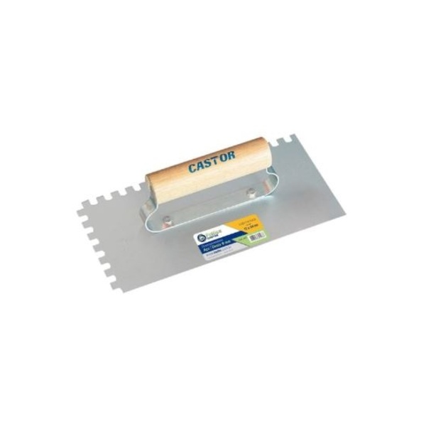 Desempenadeira Castor 10cm X 24cm Aço Dentada Chapa Zincada