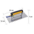 Desempenadeira Castor 10cm X 24cm Aço Dentada Chapa Zincada