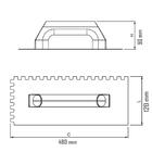 Desempenadeira De Aço 48cm Dentada 10x10mm Com Cabo Plástico