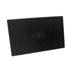 Desempenadeira Plástica Pvc 15x26cm Corrugada Preta - Castor