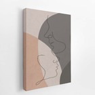 Desenho Silhueta Perfil Minimalista Quadro Canvas 140x90cm