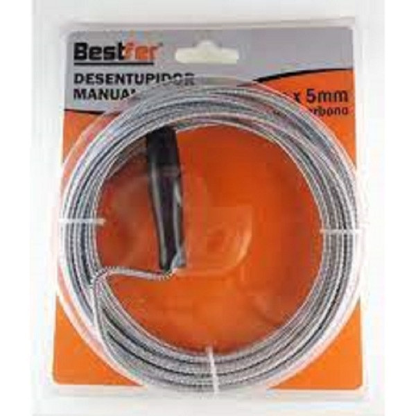 Desentupidor Manual Ralo Tanque Pia Cozinha Banheiro - 5mts