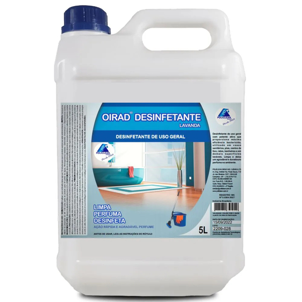 Desinfetante Lavanda - Quaternário De Amônia 05 L