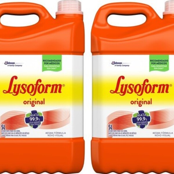 Desinfetante Lysoform Original 2x5 Litros Bactericida 5 Lts