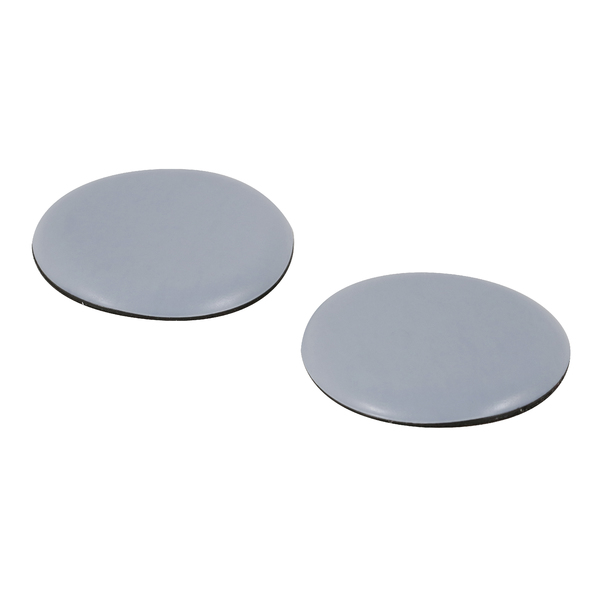 Deslizante Redondo Autoadesivo 63mm Cinza 2 peças