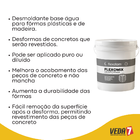 Desmoldante Concentrado P/ Formas De Madeira Concreto - Flexo