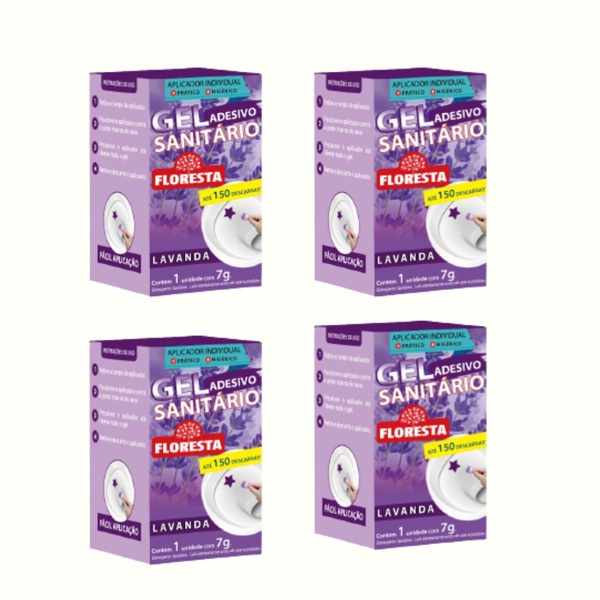 Desodorizador Desinfetante Gel C/aplicador Adesivo Lavanda