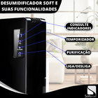 Desumidificador de Ar Elétrico 127-220v Antimofo 2200ml Preto