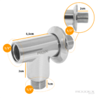 Desviador Automático Cromado Canopla para Chuveiro Ducha Manu