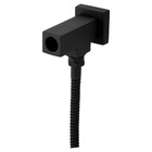 Desviador Para Chuveiro Quadrado Metal Preto Fosco Fani