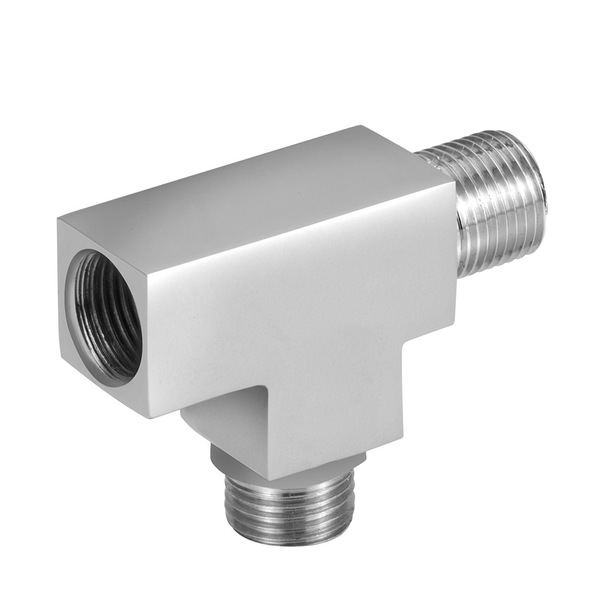 Desviador ''tê Quadrado Para Chuveiro/ducha Metal Cromado