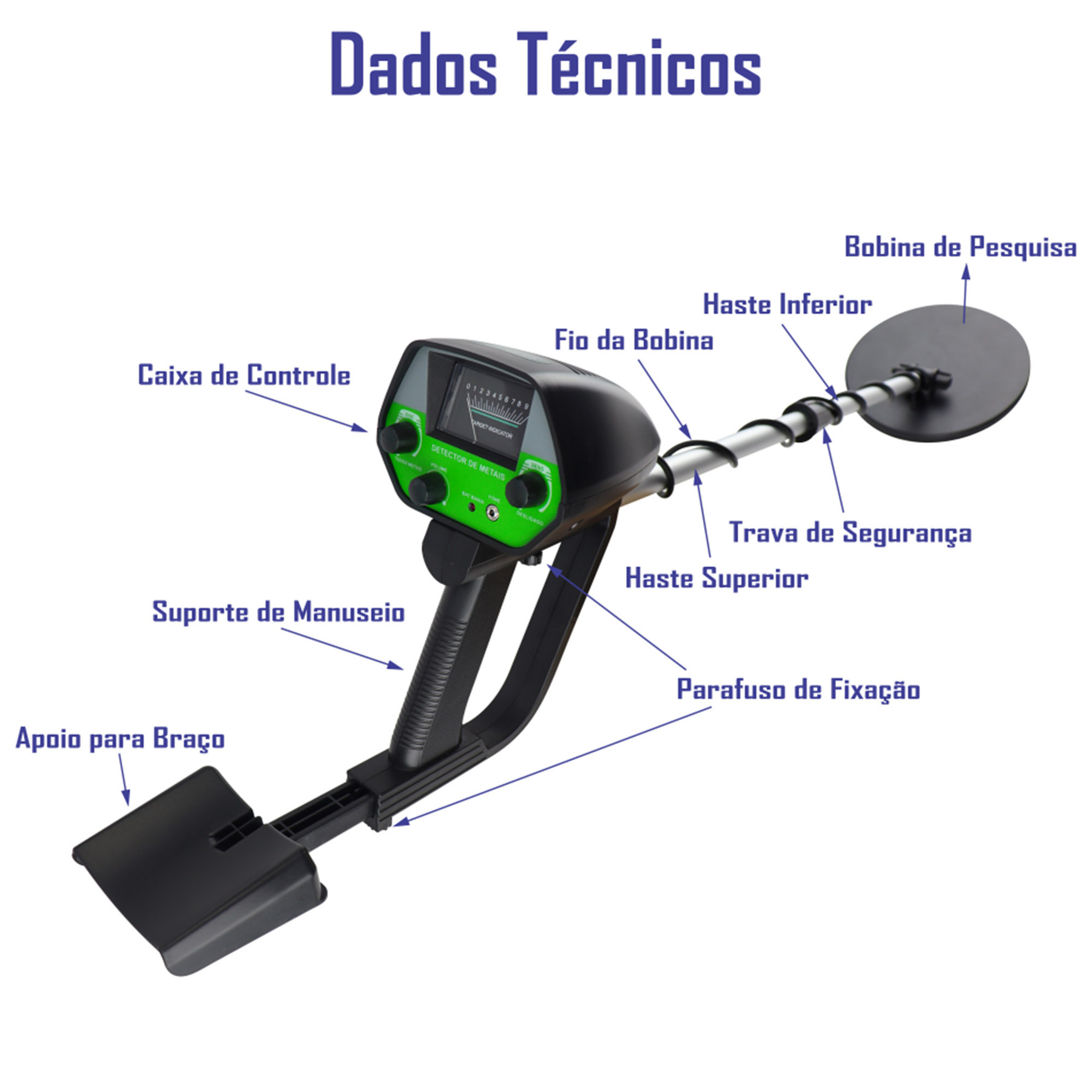Detector De Metais Manual Portátil Tdet60 Trato | Leroy Merlin