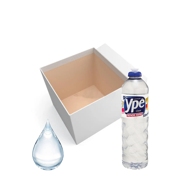 Detergente Lava Louças Ypê Clear Rende Mais 500ml Kit 24