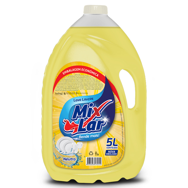 Detergente Líquido Lava Louça Neutro Mix Lar - 5l