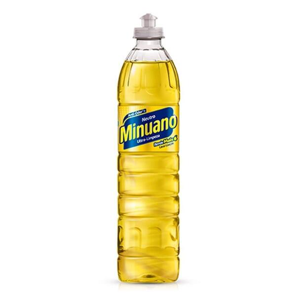 Detergente Minuano Neutro 500ml - Embalagem Com 24 Unidades