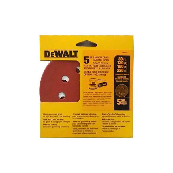 Dewalt - Discos Lixa Sortido 5" Dw4307-x Kit C/ 5 Peças