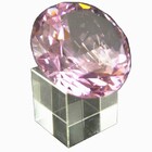 Diamante Cristal Rosa 60mm C/ Base Imp