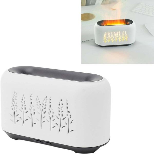 Difusor Aromático Simulador De Chamas Flores Branco