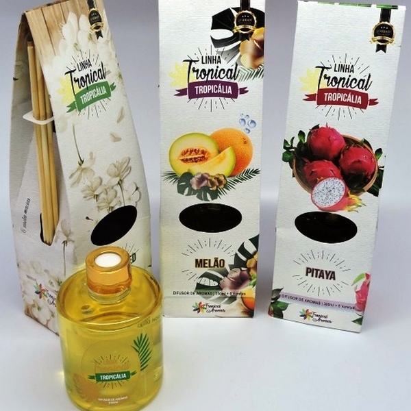Difusor De Aromas 350 Ml + 6 Varetas Tropical Aromas  Felicid