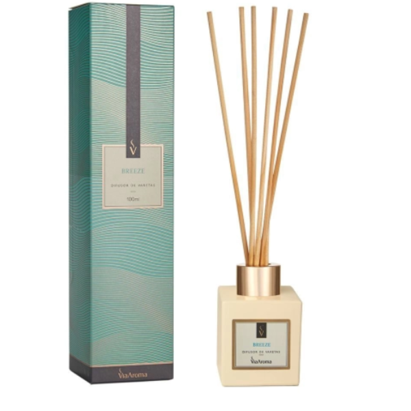 Difusores De Varetas De Ambientes Via Aroma 100ml Aromas:bree