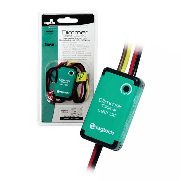 Dimmer Digital Ragtech Dld8 P/ Fita E Lâmpadas Led Dc 100w-1