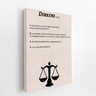 Direito Dicionário Minimalista Quadro Canvas 100x70cm