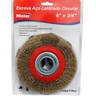 Disco / Escova Aço Latonado Circular 6" X 3/4" - Mister