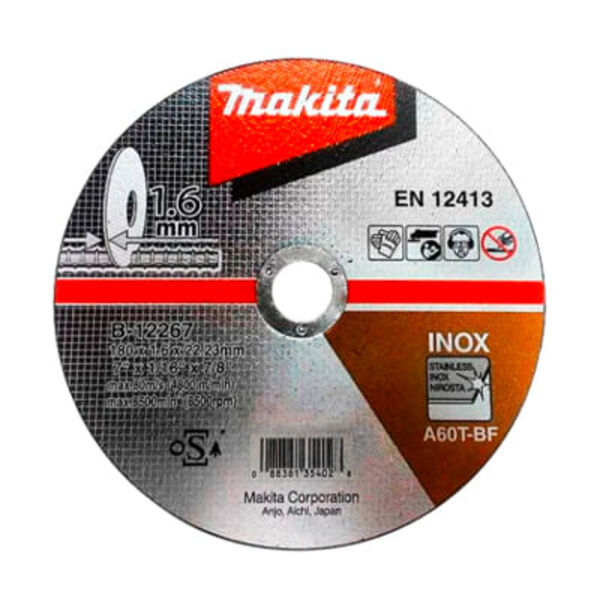 Disco Abrasivo De Corte Makita P Inox 7 Pol (180 X 1 60mm) Di