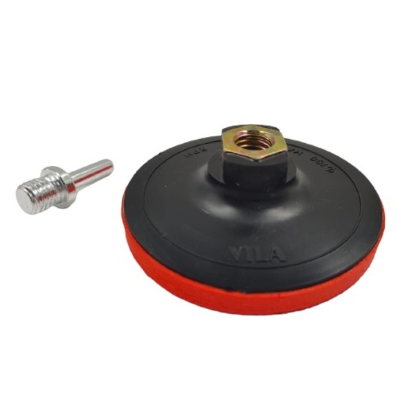 Disco Borracha 4"  M14  Com Velcro E Adaptador Vila - Unico