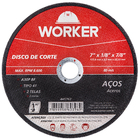 Disco Corte Aço 7"x1/8"x7/8" Worker