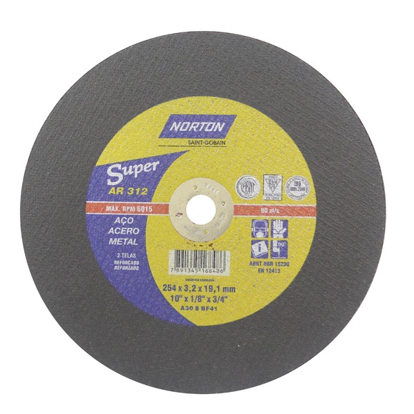 Disco Corte Ar312 254X3,2X19,05 Super - Norton