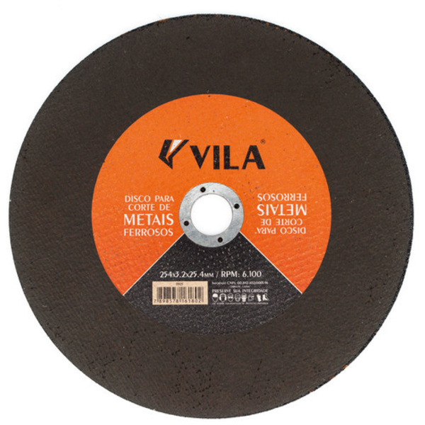 Disco Corte Ferro 10" 254x3 2x25 4 Vila - Unico
