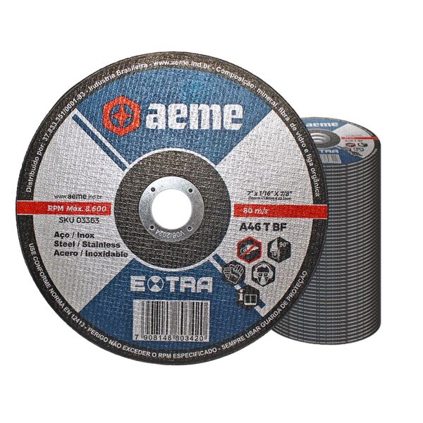 Disco Corte Fino Aeme Extra 7x1/16x7/8 (178x1.6x22.22) 50 Uni