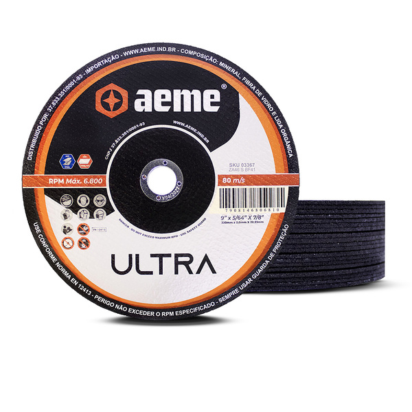 Disco Corte Fino Aeme Ultra 9x5/64x7/8 (230x2.0x22.22) 25 Uni