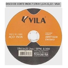 Disco Corte Inox 7" 178x1 6x22 2 Vila - Unico